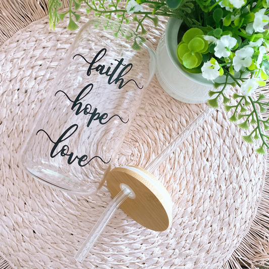 Faith Hope Love Decal Tumbler