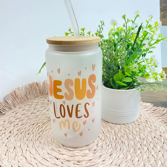 Jesus Loves Me Print Tumbler