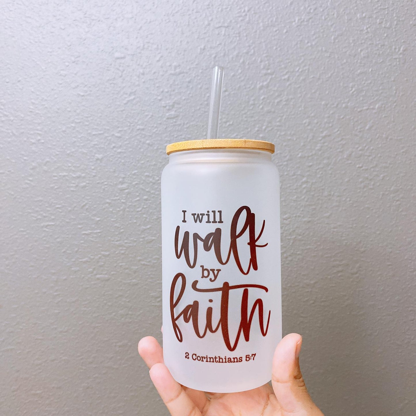 I Will WalkBy Faith Print Tumbler