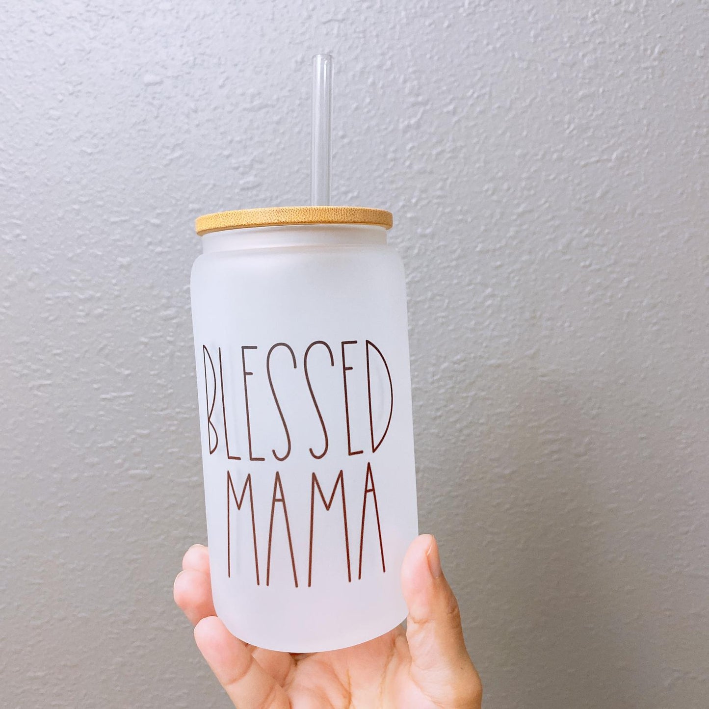 Blessed Mama Print Tumbler